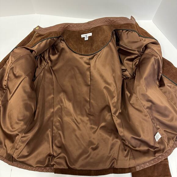 Isaac Mizrahi Live! Genuine Leather Quilted Jacket - Size 18W - Picture 4 of 12